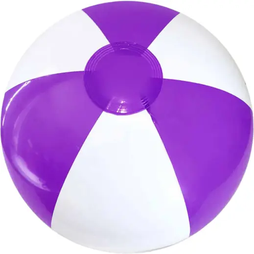 40cm Two-Tone Beach Ball Purple-White